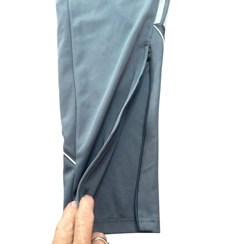Adidas Tiro Track Pants Gray White‎ Stripe AeroReady Tapered Mens Size LTX